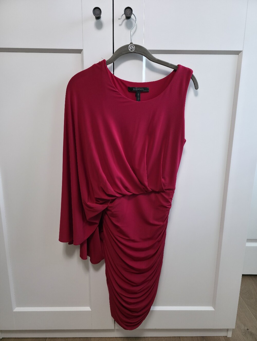 BCBGMaxazria Red Venus One-Shoulder Dress